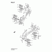 Схема вузла: Підніжки для Suzuki GSR600