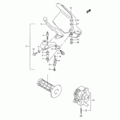 Схема вузла: Лівий пульт управління рульовий для Suzuki DR650 DR650RE
