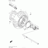 Схема вузла: Заднє колесо для Suzuki AN650 Burgman (EU analogue of SkyWave)