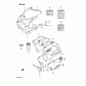 Схема узла: Передний обтекатель (3cg/05x) для Suzuki GSX-R750