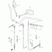 Схема вузла: Кермо & Тросики для Suzuki GZ125 Marauder
