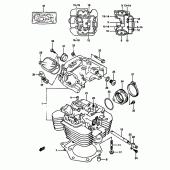 Схема вузла: Головка циліндра для Suzuki DR650 DR650RS