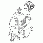 Схема вузла: Паливний бак (Model l/m) для Suzuki DR350