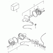 Схема узла: Поворотники (E18 :  f.no.ts1252-333129) для Suzuki TS125