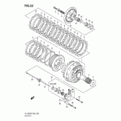Схема вузла: Зчеплення для Suzuki DL1000 V-Strom