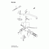 Схема вузла: Права ручка керма (E24) для Suzuki TF125