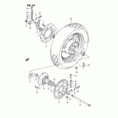 Схема узла: Заднее колесо для Suzuki GSX1100