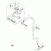 Схема вузла: Передній гальмівний циліндр Suzuki DR-Z400 DR-Z400S