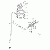 Схема узла: Топливный кран для Suzuki GSX750 Katana