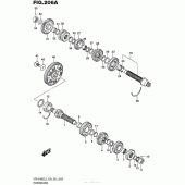 Схема вузла: Transmission (Vzr1800Bzl5 E28) для Suzuki VZR1800 Boulevard M109R BOSS