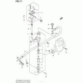 Схема узла: Задний тормозной цилиндр для Suzuki DR-Z400 DR-Z400S