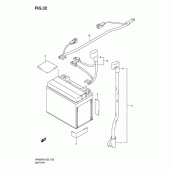 Схема вузла: Акумулятор для Suzuki AN650 Burgman (EU analogue of SkyWave)