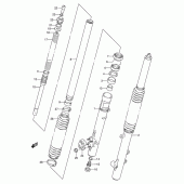 Схема вузла: Передня вилка для Suzuki DR250