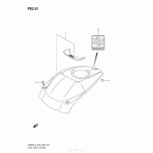 Схема вузла: Накладка паливного бака Suzuki VZ800 Boulevard M50