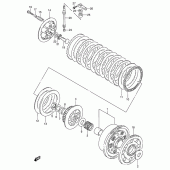 Схема вузла: Зчеплення (Model p/r) для Suzuki RF600
