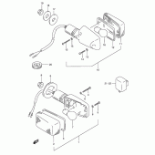 Схема вузла: Поворотники (E2, E4, E21, E22, E24, E34) для Suzuki RGV250
