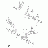 Схема узла: Подножки для Suzuki DR650 DR650SE