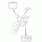 Схема вузла: Інформаційні наклейки (Model k1) для Suzuki DR650 DR650SE
