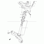 Схема вузла: Кронштейн передньої вилки (See note) для Suzuki GSF600 Bandit