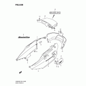 Схема вузла: Бічна кришка (An650azk8) для Suzuki AN650 Burgman (EU analogue of SkyWave)