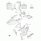 Схема вузла: Передній обтічник (Model m) для Suzuki DR800