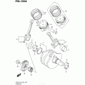 Схема вузла: Колінчастий вал Поршень для Suzuki VZ800 Boulevard M50