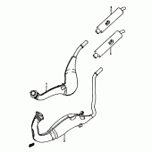 Схема вузла: Вихлопна система для Suzuki RGV250