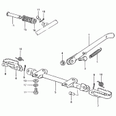 Схема узла: Подножка & Подставка для Suzuki TS125