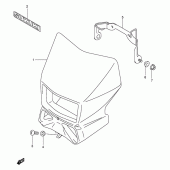 Схема узла: Накладка фары (Model k2/k3/k4/k5) для Suzuki DR-Z250