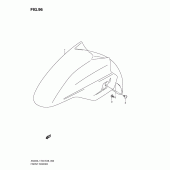 Схема узла: Переднее крыло (An400l1 e33) для Suzuki AN400 Burgman (EU analogue of SkyWave)