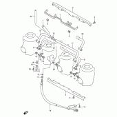 Схема вузла: З'єднувачі карбюратора для Suzuki GSX-R1100