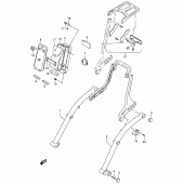Схема вузла: Задній кронштейн (Model n/p/r) Suzuki VS800 Intruder 800
