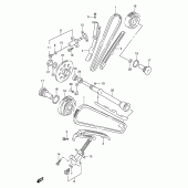 Схема узла: Цепь ГРМ & Натяжитель & Успокоитель для Suzuki TL1000