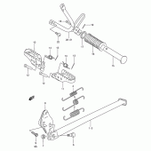 Схема узла: Подножка & Подставка (Model k) для Suzuki TS125