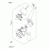 Схема узла: Воздушный фильтр для Suzuki RM-Z250