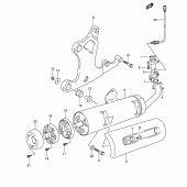 Схема вузла: Вихлопна система для Suzuki AN400 Burgman (EU analogue of SkyWave)