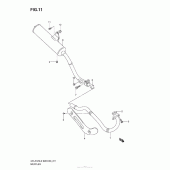 Схема узла: Выхлопная система для Suzuki DR-Z125 DR-Z125