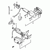 Схема вузла: Поворотники для Suzuki DR350