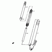 Схема вузла: Передня вилка (E2, E21, E22, E24) для Suzuki RGV250