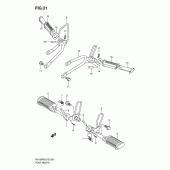 Схема вузла: Підніжки для Suzuki RV125