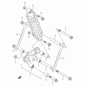Схема вузла: Важіль прогресії (Model m/n/p/r/s/t) для Suzuki GS500