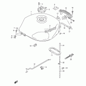 Схема вузла: Паливний бак (Model x) для Suzuki TL1000