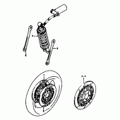 Схема вузла: Front brake disc - rear shock absorber для Suzuki RGV250