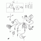 Схема вузла: Електропроводка (Model k3/k4) для Suzuki VL250 Intruder LC