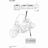 Схема вузла: Інформаційні наклейки (Vl1500Tl5 E28) для Suzuki VL1500 Boulevard C90T