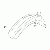 Схема узла: Переднее крыло для Suzuki TS200