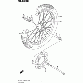 Схема узла: Переднее колесо (Dr-Z125L E28) для Suzuki DR-Z125 DR-Z125
