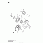 Схема вузла: Привід стартера Suzuki GSX1300 Hayabusa