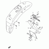 Схема вузла: Заднє крило (Model w/x) для Suzuki VS800 Intruder 800