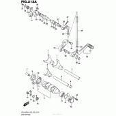 Схема узла: Копирный вал & Вилки & Вал переключения для Suzuki GSX-R600